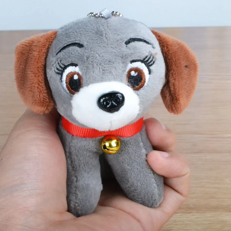 

Fashion Cute 3D Dog Plush Dolls Animal Pendant Toy Key Ring Ball Chain Woman Bag Charms PomPom Car Keychain Party Trinket Gifts