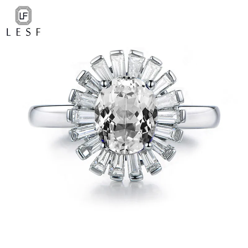 

LESF 1.25 ct Zircon Oval Cut Wedding For Engagement Trendy Jewelry High-end 925 Silver Ring For Women Support customization