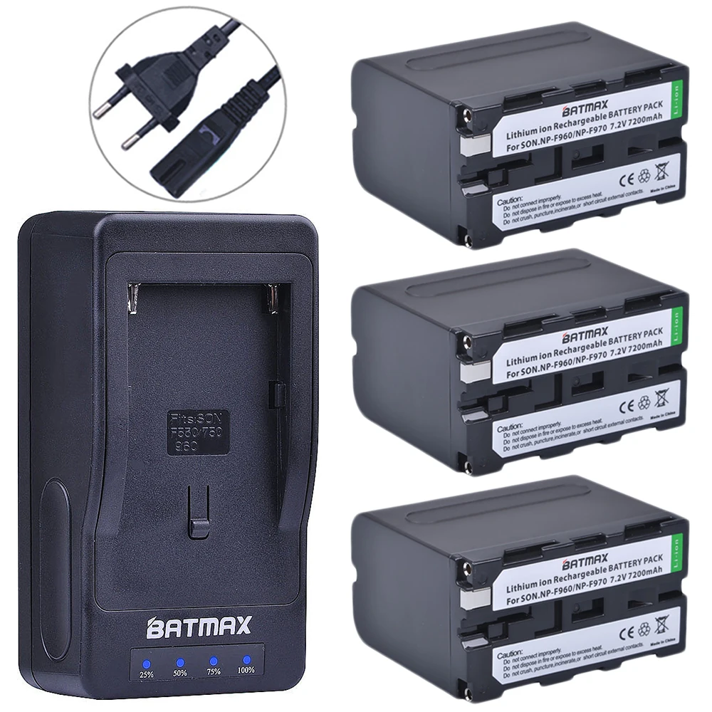 Аккумуляторы Batmax 3 шт. Φ F970 со светодиодсветодиодный сверхбыстродействующим