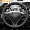 Car Accessories Leather Hand-stitched Car Steering Wheel Cover For Honda Fit Jazz City 2009-2013 Insight 2010-2014 2011 2012 ► Photo 1/3