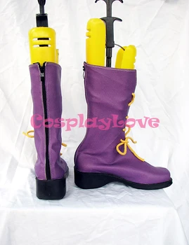 

Shugo Chara Hinamori Amu Purple Cosplay Shoes Boots Custom Made Hand Made For Halloween Christmas Festival