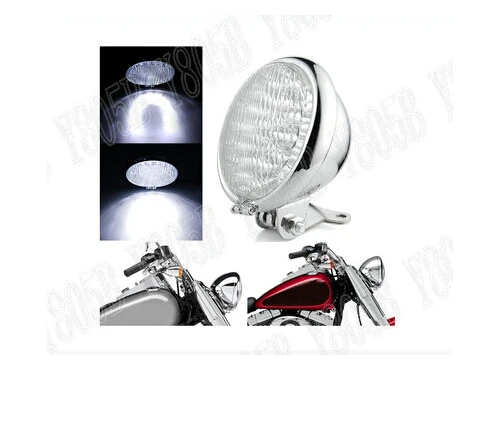 Хромированный металлический 5 &quotсо светодиодной фарой для Kawasaki Vulcan Classic VN 400 VN500