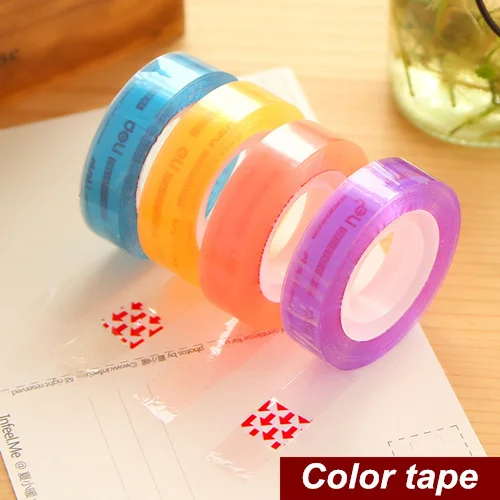 

8 pcs/Lot candy Color tape Super transparent Adhesive tape tape Decorative sticky office material School supplies