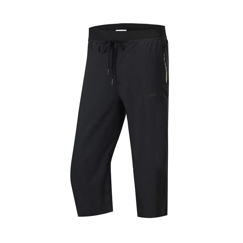 Li-Ning/спортивные штаны для тренировок; ATDRY; дышащие укороченные брюки из коллекции 3/4 года; спортивные брюки с подкладкой классического кроя; AKQP016 CAMJ19 - Цвет: AKQP016-1H