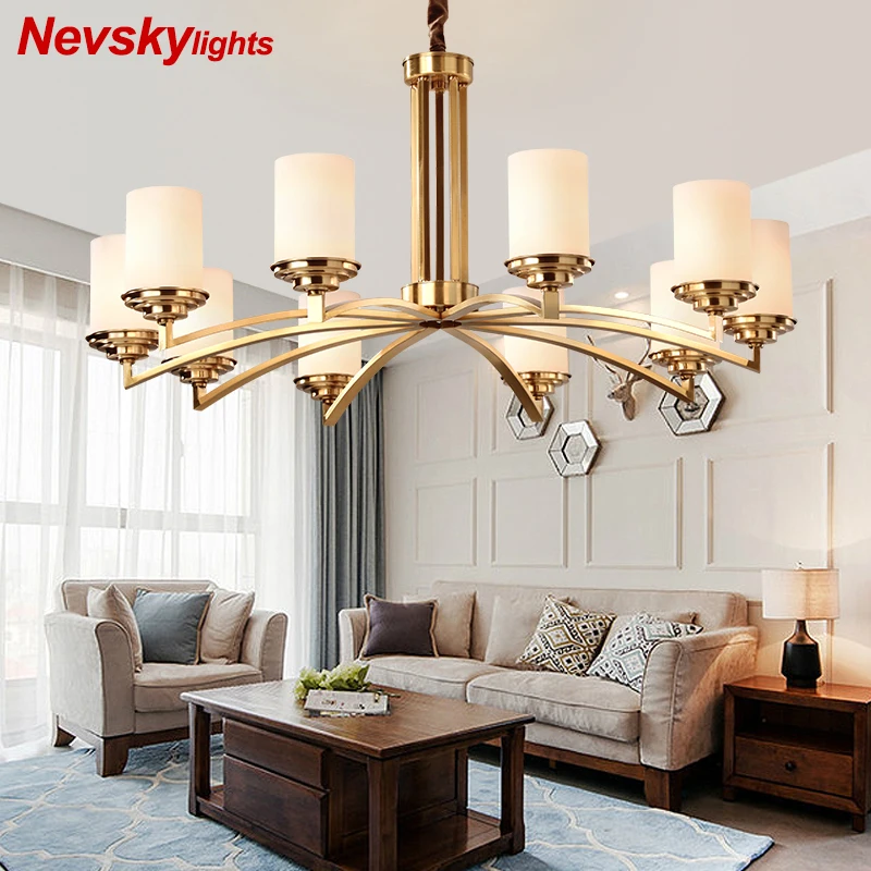 

Modern chandelier lighting copper lampadario chandeliers ceiling lustre led moderne Lamp ceiling kroonluchtera for Living Room