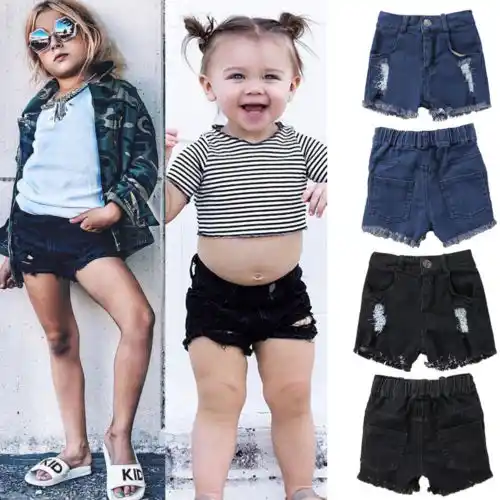 baby boy distressed shorts