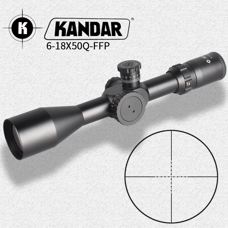 KANDAR 6-18X50 FFP тактический прицел airsoftsports тактический прицел снайперской винтовки оптический прицел охотничьи прицелы винтовка air red dot