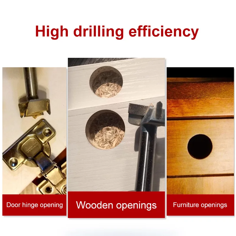 35mm Forstner Auger Drill Bit Set Wood Drilling Woodworking Hinge Hole Saw Window Wooden Cutting Rotary Hand Tool Accessories