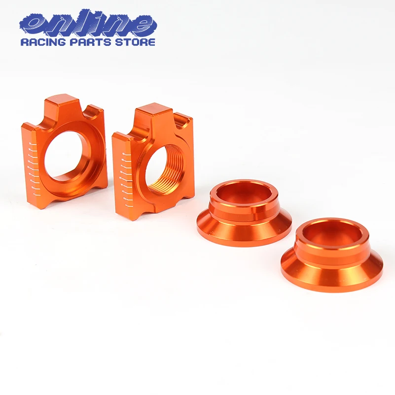 CNC Rear Chain Adjuster Axle Block And Rear Wheel Spacers/ Hub Collars