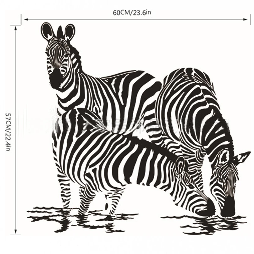 

NEW Creative wall sticker 3D three-dimensional wall stickers The zebra Wall Sticker Interesting wall stickers 9168020