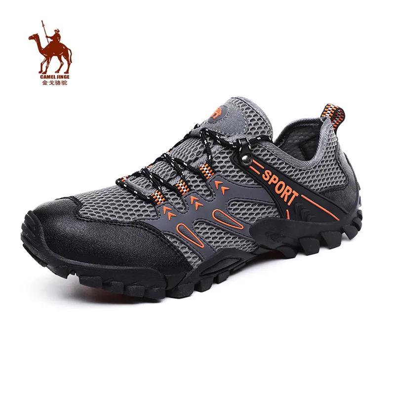 

CAMEL JINGE New 2022 Summer Outdoor Shoes Men Beach Mountain Trekking Tourism Breathable Waterproof Men Hiking Shoes for Camping