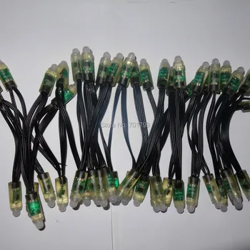 

BLACK wire 50pcs DC5V UCS1903 full color addressable pixel node;RGB;12mm diameter;IP68 rated;all BLACK wire
