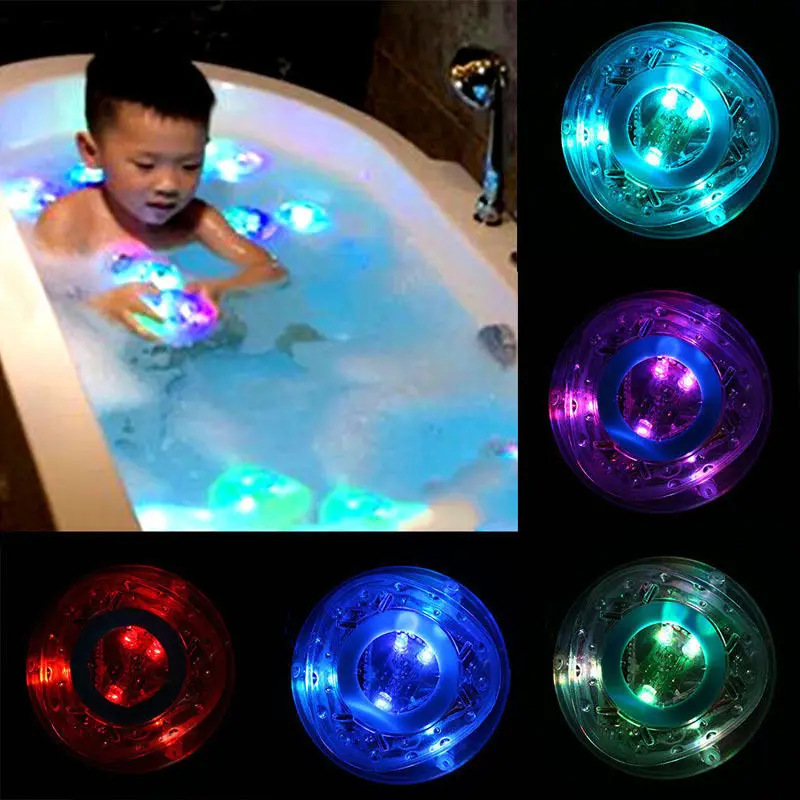 

New 1Pcs Party in the Tub Bath Time Baby Kids Shower Fun Color Changing LED Light Toys for children Bathroom Accessories