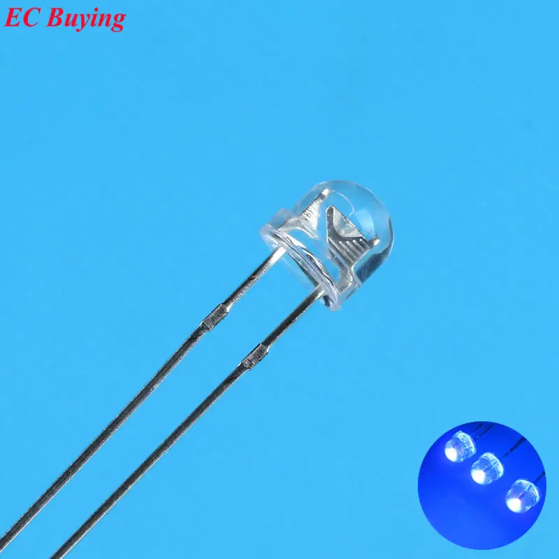 

5mm Purple Straw Hat Light LED Emitting Diode Ultra Bright Lamp Bead Plug-in DIY Kit Practice Wide Angle 5 mm 100 pcs/lot