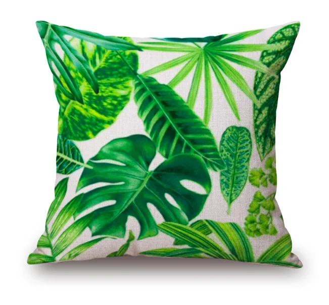 Зеленый тропический растительный подорожник, дорожная наволочка для шеи, льняная наволочка для кровати, наволочка для дивана, подушка для дивана, декоративная подушка для дома, подарок