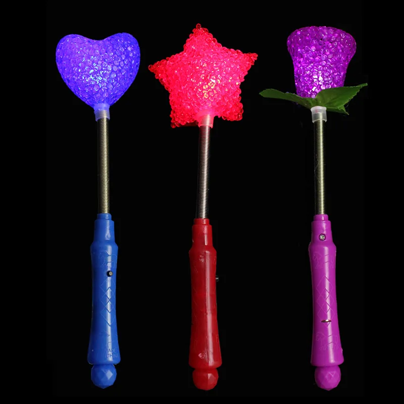 

4 Pcs LED Magic Star Wand Flashing Lights Up Glow Sticks Party Xmas Halloween Supplies LB88