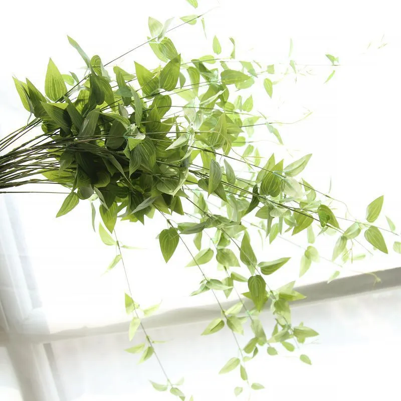 

Artificial plant fern leaf iron wire hanging orchid artificial flower green plant wall money leaf fake flower