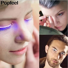 Светодиодный ресницы век Накладные ресницы для модных икон салун бар клуб вечерние ручное удлиннение натуральные накладные ресницы