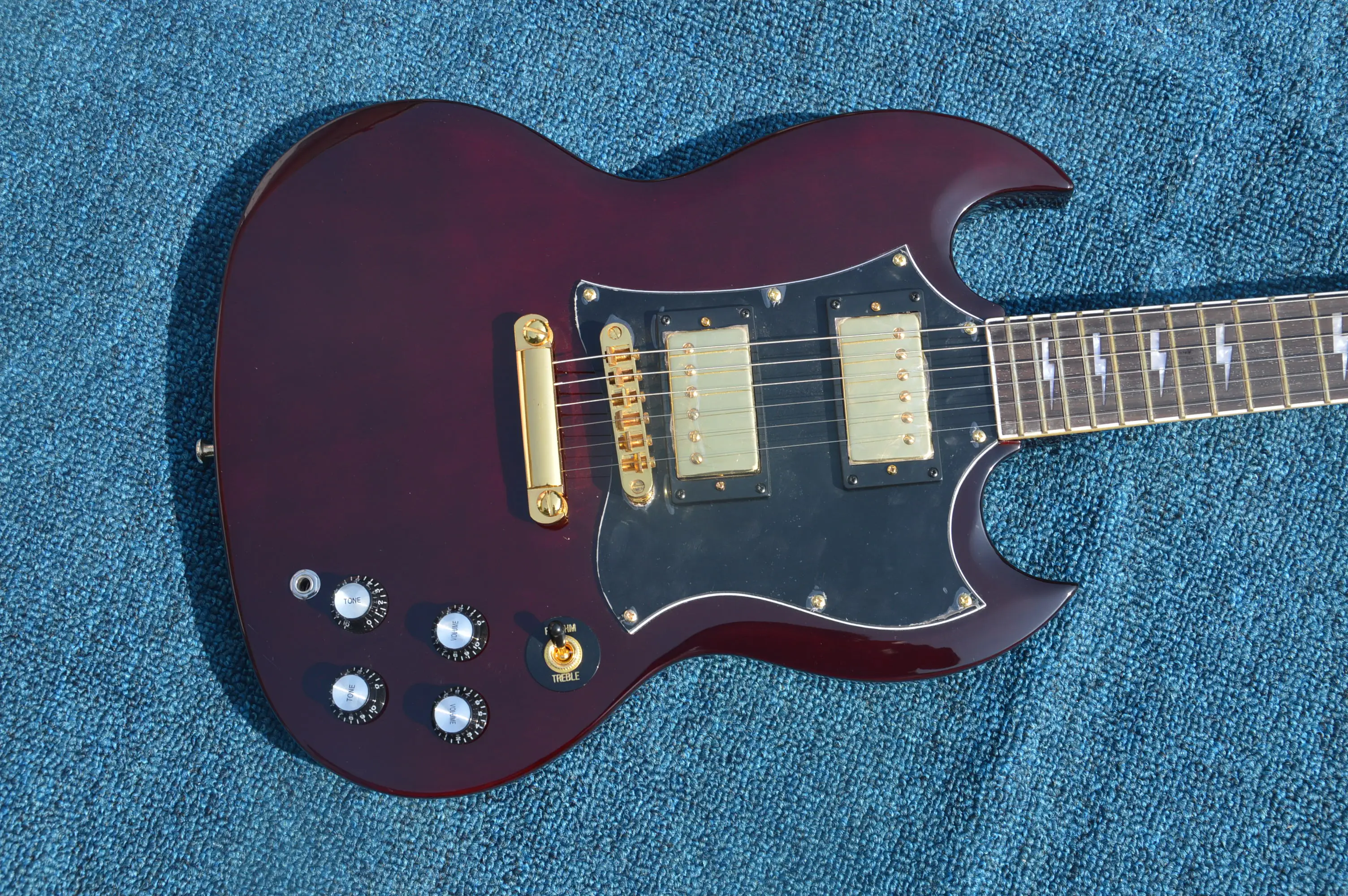 

Top quality guitar guitar instrument SG electric guitar wine red electric guitar free shipping