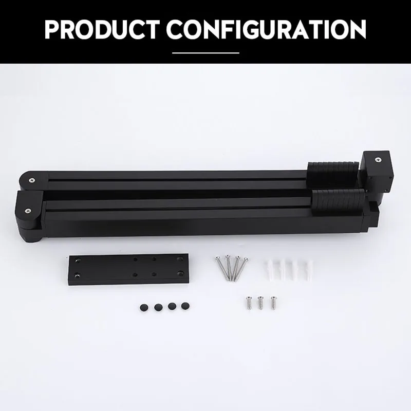 Black Rotating Folding Multi-purpose Clothes Rod Bathroom Accessories Balcony Sturdy Telescopic Rod Wall Hanging Clothes Hanger