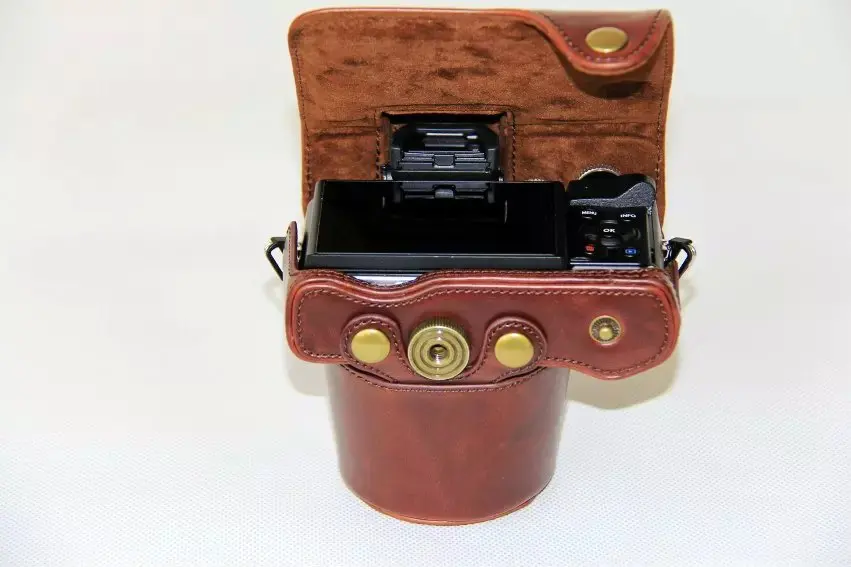 New Pu Leather Camera Case Bag For Olympus EM10 Mark II EM10 III EM10 II EM10 Mark III Camera Bag Cover With Strap
