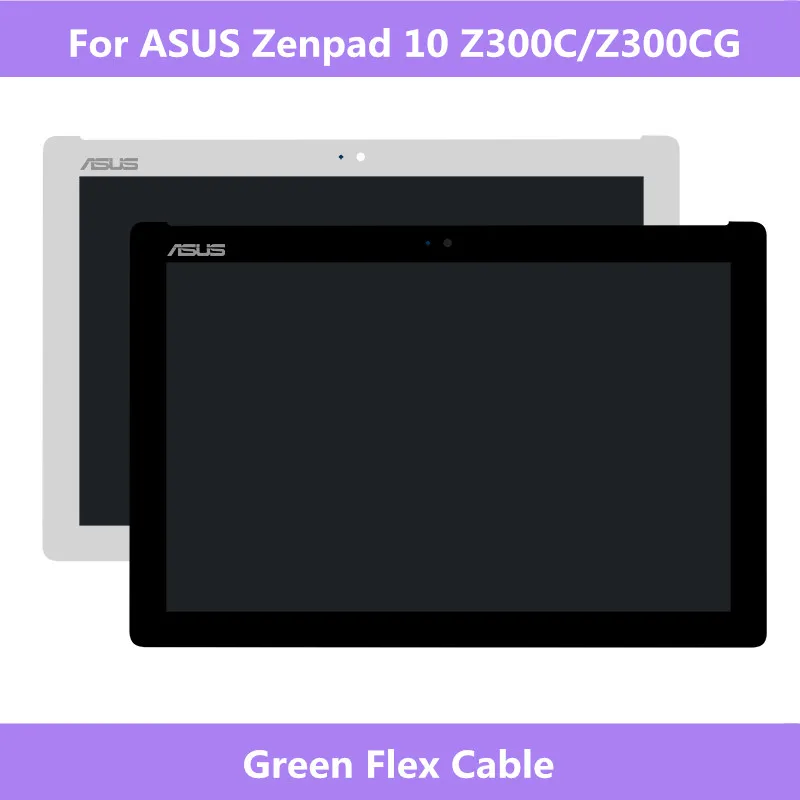 Skup ASUS oryginalny ekran Z300C Z300CG wyświetlacz LCD ekran dotykowy Digitizer zgromadzenie dla ASUS Zenpad 10 Z300C Z300CG (zielony kabel)