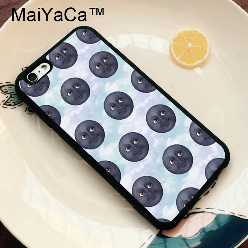 

MaiYaCa MOON EMOJI PATTERN Cell Phone Case For iphone X XR XS MAX 6 6S 7 8 Plus 5 5S SE Cover Fundas