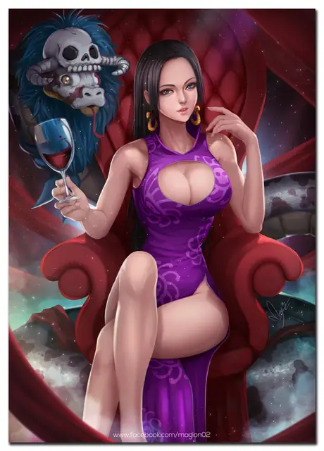 pengiriman gratis one piece boa hancock penutup anime kartun kain