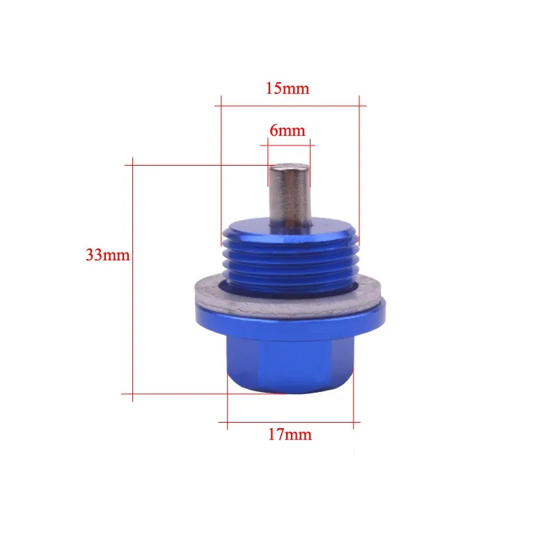 M16* 1,5 Магнитная гайка масляного поддона стока пробка для масла смазка для болтов стока пробка для масла гайка цвет: черный, Синий Золотой Фиолетовый Красный Алюминиевые болты