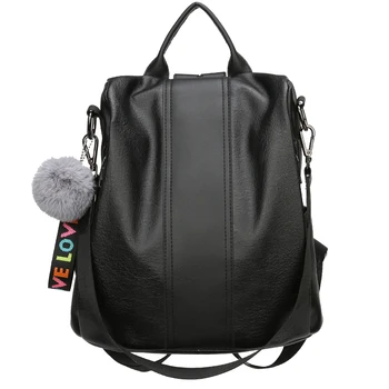

2019 Women Leather Backpack Anti Theft School Bags For Teenage Girls Teen Backpack Book Backbag Travel PU Daypacks High Quality