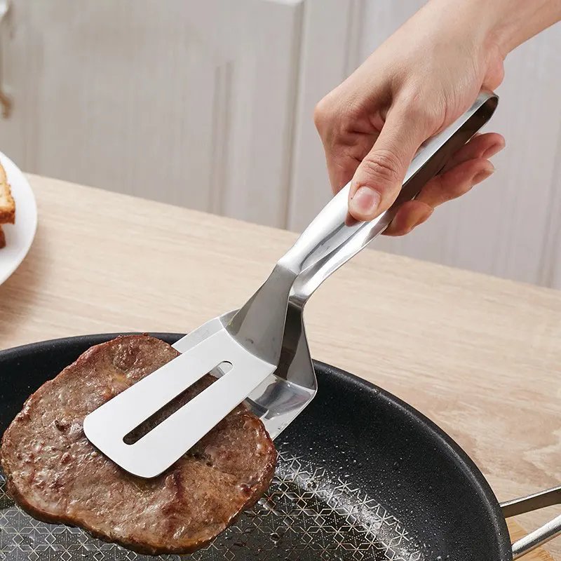 

Barbecue Clip BBQ Tongs Stainless Steel Fried Shovel Bread Meat Vegetable Clamp Kitchen Gadget Cooking Tools