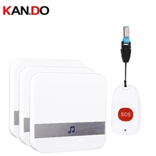 SOS кольцевой излучатель+ mult ресивер беспроводное устройство дверной звонок комплекты питания 110-220 в дверной звонок Водонепроницаемый 280 м дверной звонок