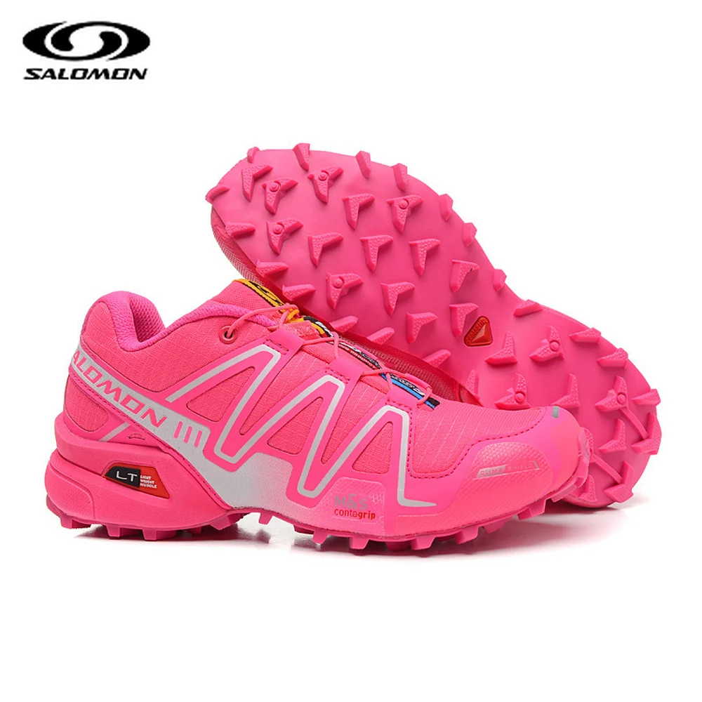 Salomon Скорость Крест 3 CS анти-кроссовки Удобная обувь для бега для женщин кроссовки розовый eur 36-41 Лидер продаж