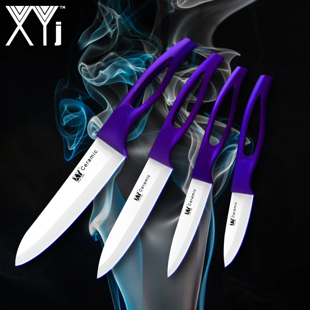 

XYj Chef Kitchen Knives Cooking Set Zirconia Ceramic Knife 3" 4" 5" 6" inch Blade Paring Fruit Vege Cooking Knife Meat Cleaver