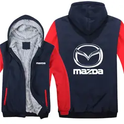 Новая Толстовка Mazda толстовки куртка зимняя мужская унисекс Повседневная шерстяная подкладка флисовая мужская куртка Mazda толстовки