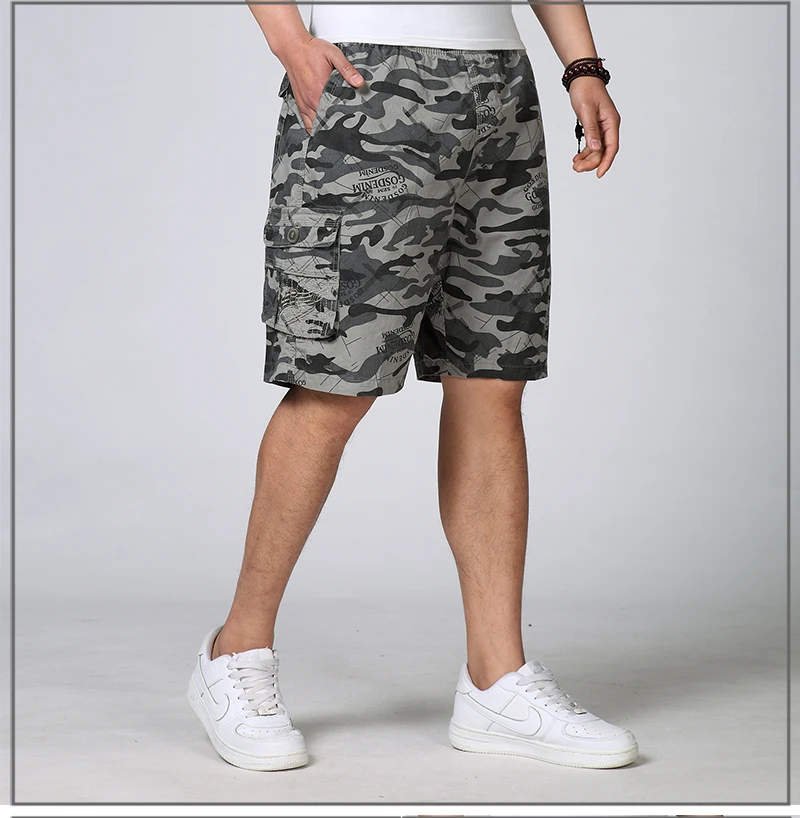 Summer Man Casual Shorts Camouflage Colour Boardshorts Men Adjustable Elastic Band Waist Short Male Leisure Bottoms 3XL 4XL (9)