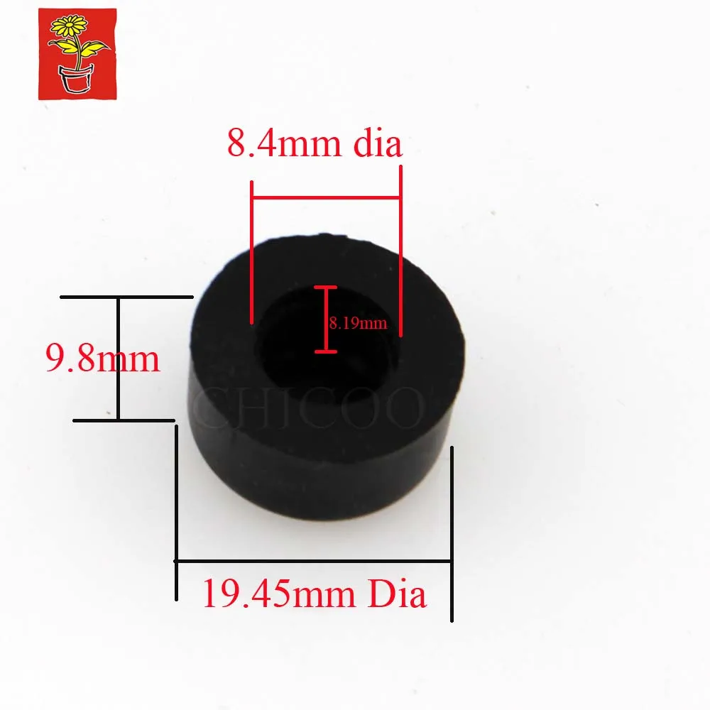 15PCS Black Rubber Door Stop 19mm Dia Door Stopper Fittings Hardware Accessories