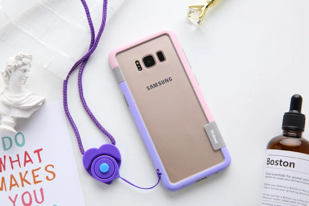 Для Sansung Galaxy S10 S9 S8 Plus S10e чехол Wolnutt контрастный цвет мягкий пластик, ТПУ двухцветный в горошек рамка чехол сo шнуром бампер