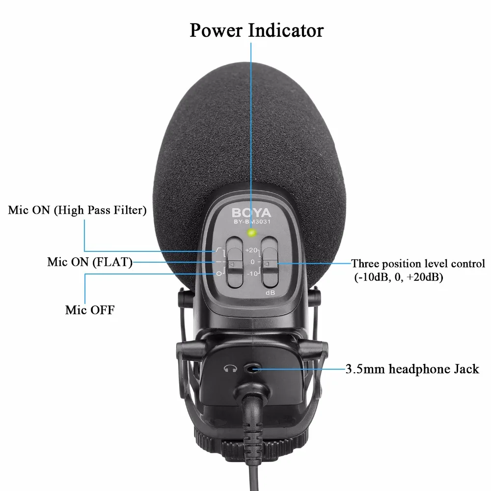 BOYA BY-BM3031 Microphone Supercardioid Condenser