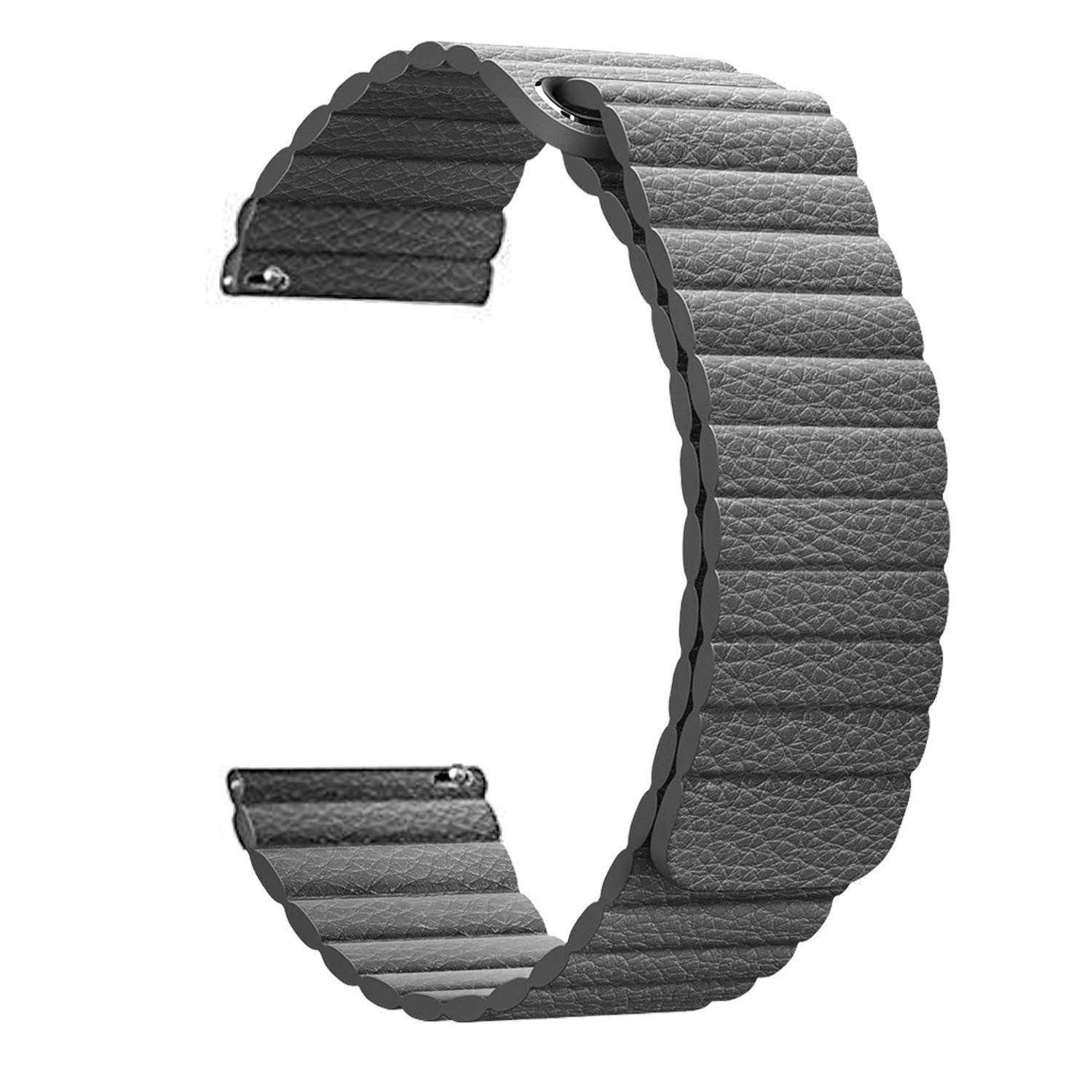Ремешок из натуральной кожи с магнитной петлей для Garmin Vivoactive 3, умные часы, застежка-Пряжка, браслет, браслет для vivoactive 3 - Цвет ремешка: Серый