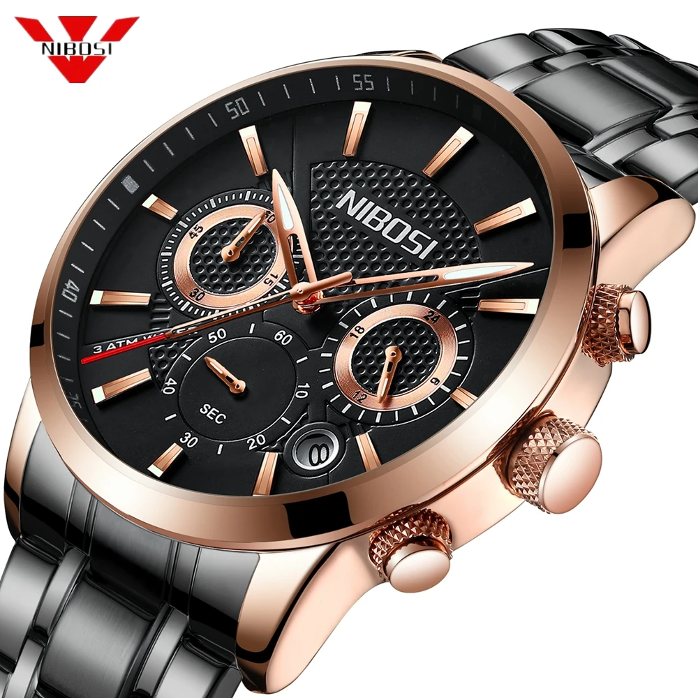 

NIBOSI Luxury Brand Men's Simple Watch Military Watch Men Waterproof Wristwatch Male Relogio Masculino Quartz Analog Clock Saat