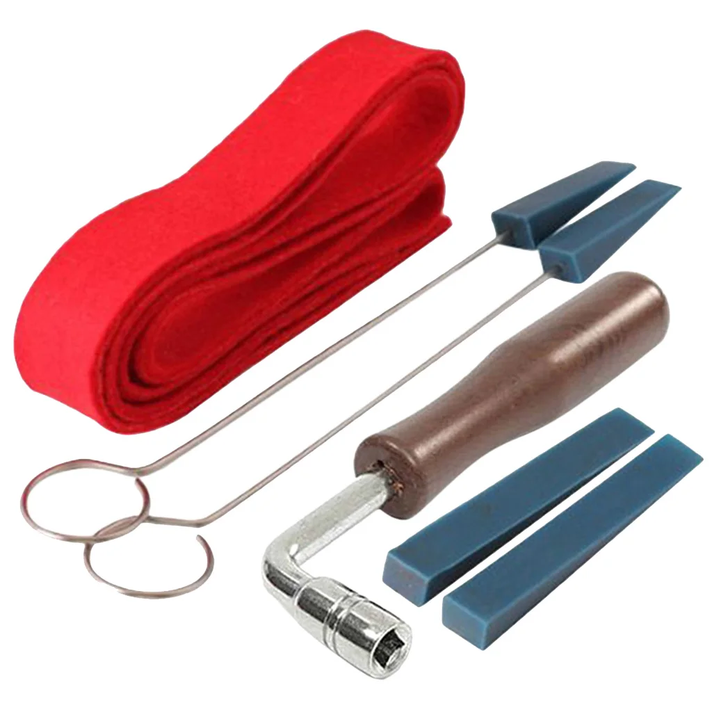 Piano Felt Temperament Strip and 4 Rubber Mutes Hammer Kits Woodwind Instruments Parts for Tune Fixing