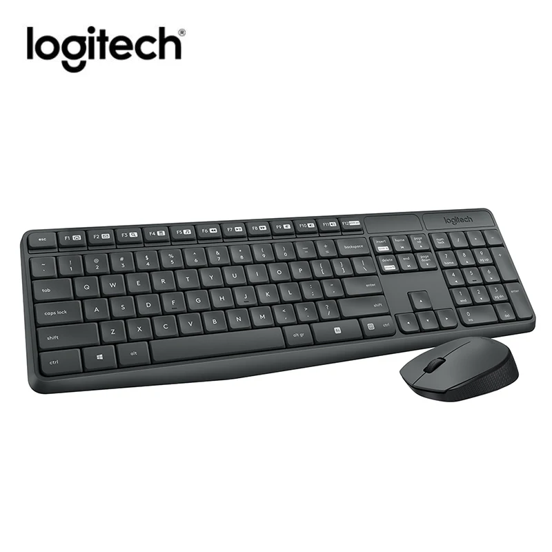 

Logitech MK235 Wireless Keyboard Mouse Combo English Keypad LapTop Optical Ergonomics Office household