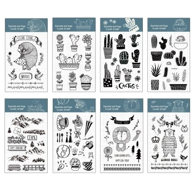 

Scrapbook DIY Photo Album Card Rubber Chapter Transparent Seal Clear Stamp 28