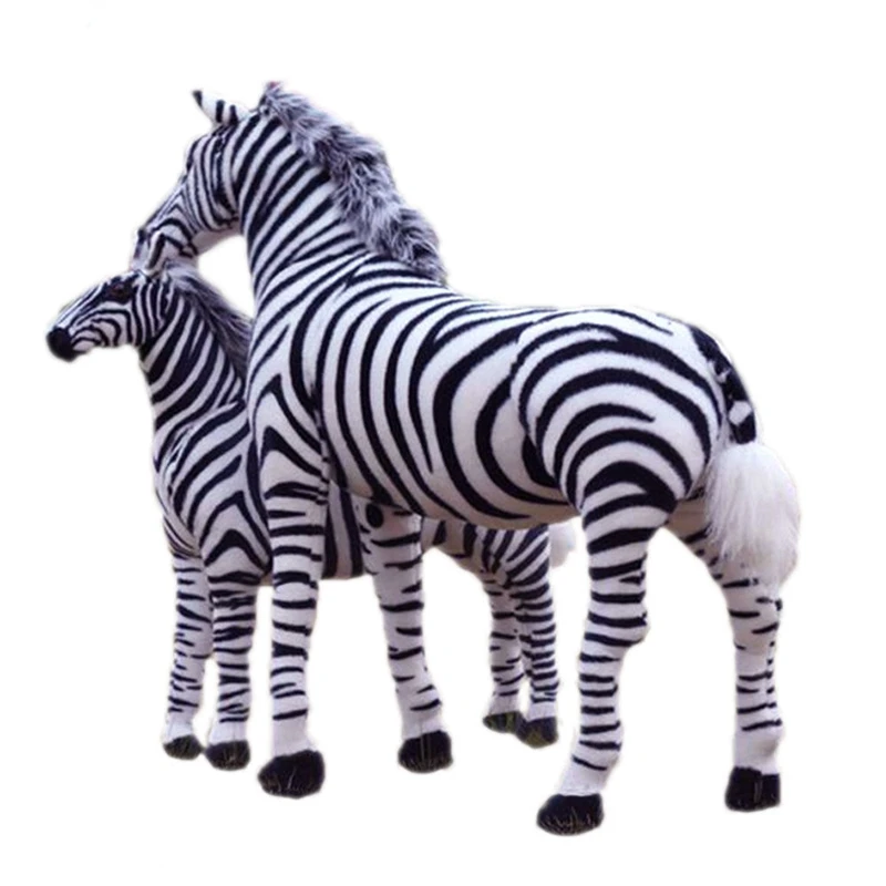 Dorimytrader Lovely Simulation Animal Zebra Plush Toy Large Stuffed (1)