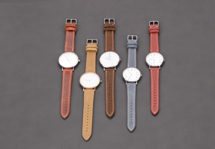 EACHE Classical Quick Release Spring bar Watch Bands 18mm 20mm 22mm More Colors Leather Watch Strap