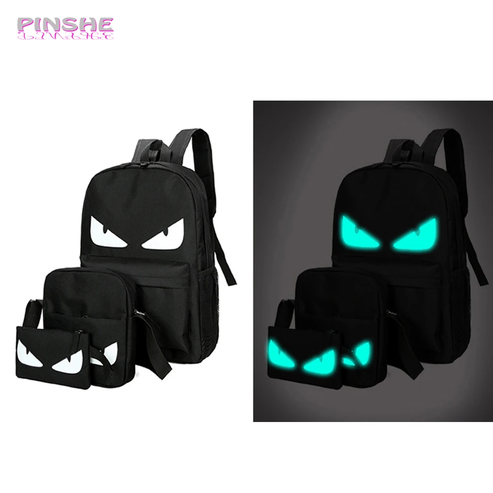 

Unisex Backpack School Bag For Teenagers With Women Reflective Stripe Fashion Canvas Brand Girl Student Shoulder Bags PINSHE