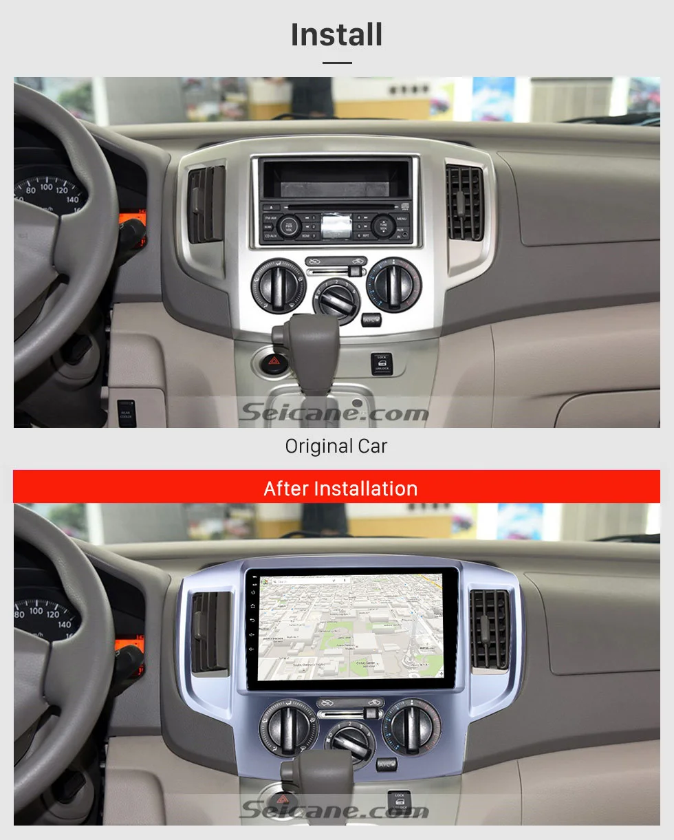 Clearance Seicane 9 inch Android 8.1 Car Stereo Radio Head Unit Player GPS Navigation for 2009-2016 NISSAN NV200  Rom 16GB+Quad Core 2