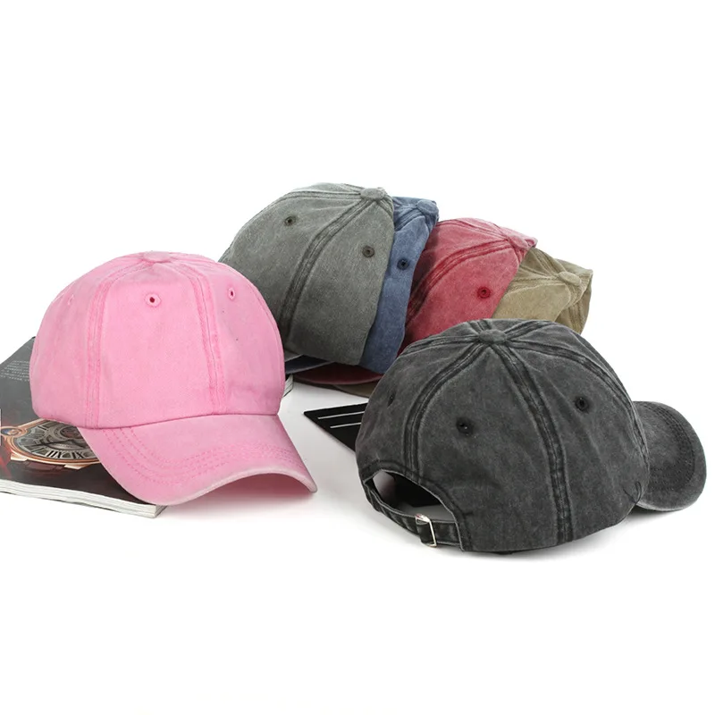 

Fashion Leisure Denim Washed Cotton Adjustable Baseball Cap Solid color Unisex Denim caps Hip Hop cap Casual hats Snapback hat