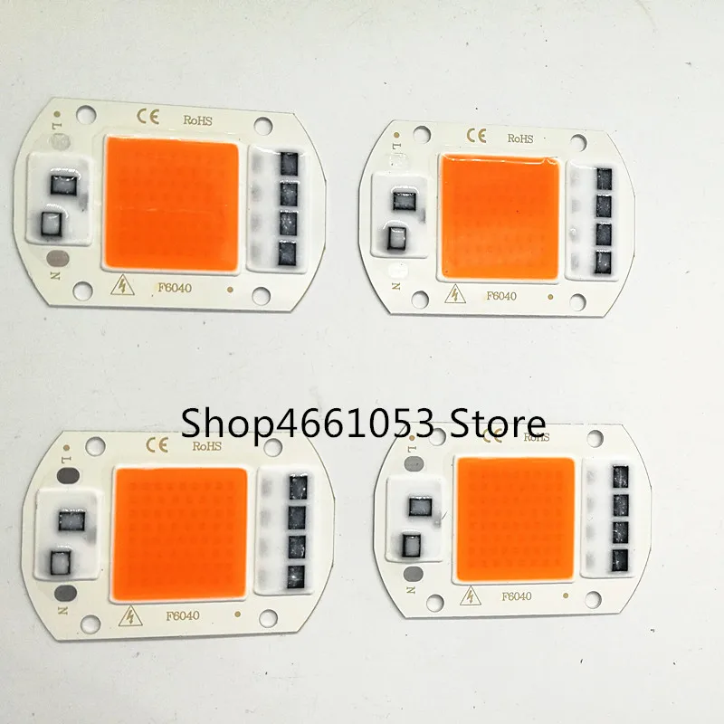 10 шт. Светодиодная лампа COB Чип 50 Вт чип 110 В 220 вход Смарт IC подходит для DIY